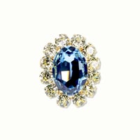 Oversized Bijoux Ring -AQUA-