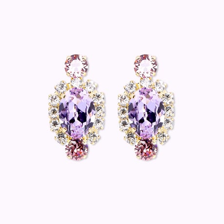 Oval Bijoux Earrings -WISTERIA-