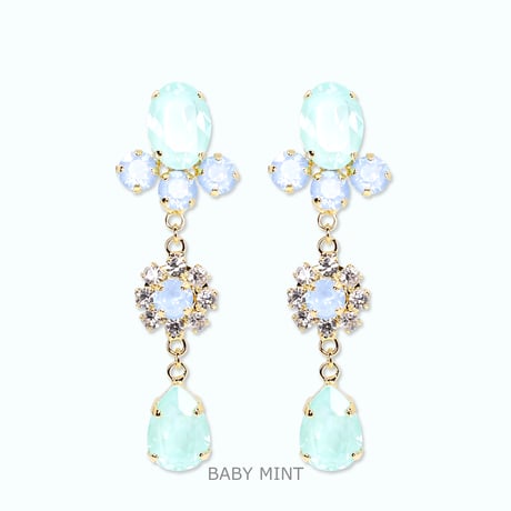 Mini Drop Earrings -BABY MINT-