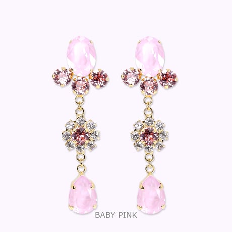 Mini Drop Earrings -BABY PINK-