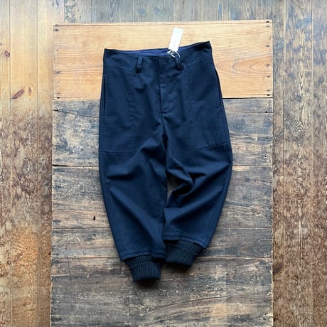 homspun  ウールパウダーフラノ裾リブパンツ