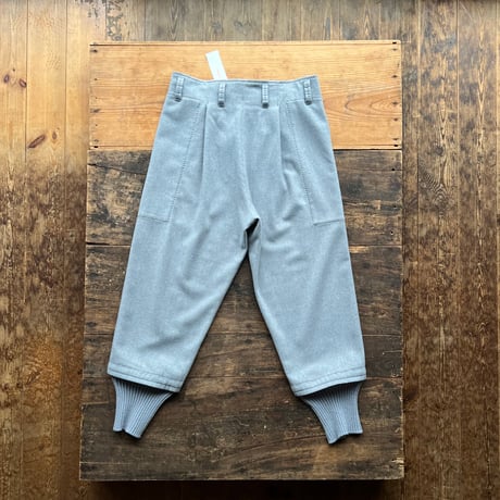 homspun  ウールパウダーフラノ裾リブパンツ