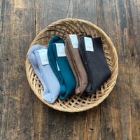 homspun 綿コーマ 糸起毛リブソックス