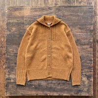 homspun ネップヤーン 襟付きカーディガン