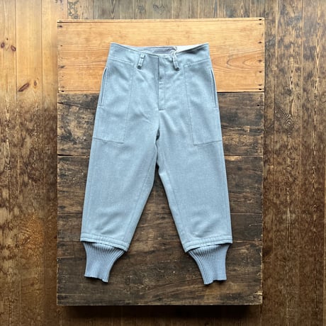homspun  ウールパウダーフラノ裾リブパンツ