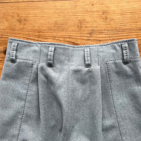 homspun  ウールパウダーフラノ裾リブパンツ