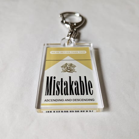 DONATION（寄付2,000円）→アクリルキーホルダー：MISTAKABLE（ゴールド）