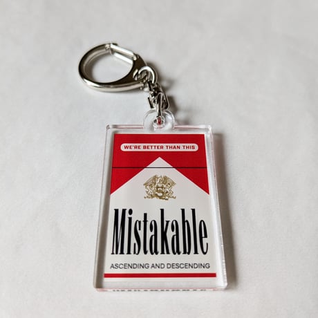 DONATION（寄付2,000円）→アクリルキーホルダー：MISTAKABLE（レッド）