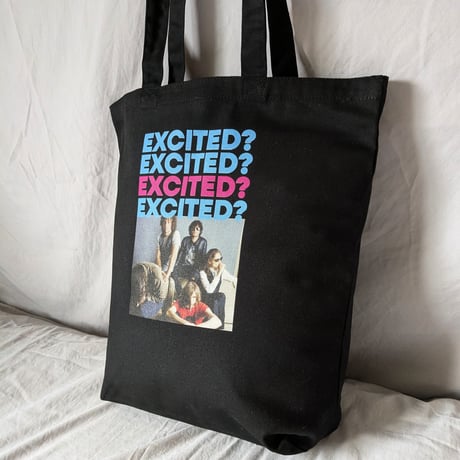 DONATION（寄付6,000円）→EXCITED？トートバッグ photo by ジョディ浅野（ブラック）