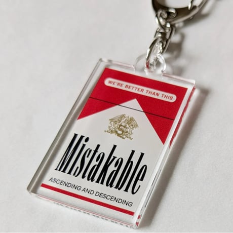 DONATION（寄付2,000円）→アクリルキーホルダー：MISTAKABLE（レッド）