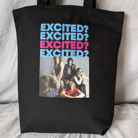 DONATION（寄付6,000円）→EXCITED？トートバッグ photo by ジョディ浅野（ブラック）