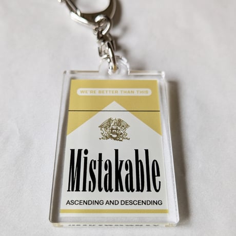 DONATION（寄付2,000円）→アクリルキーホルダー：MISTAKABLE（ゴールド）