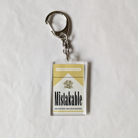 DONATION（寄付2,000円）→アクリルキーホルダー：MISTAKABLE（ゴールド）