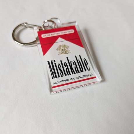 DONATION（寄付2,000円）→アクリルキーホルダー：MISTAKABLE（レッド）