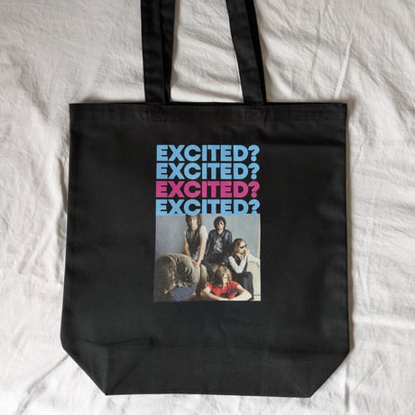 DONATION（寄付6,000円）→EXCITED？トートバッグ photo by ジョディ浅野（ブラック）