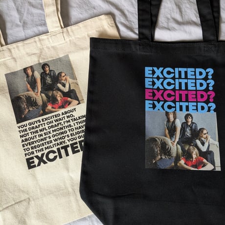 DONATION（寄付6,000円）→EXCITED？トートバッグ photo by ジョディ浅野（ブラック）