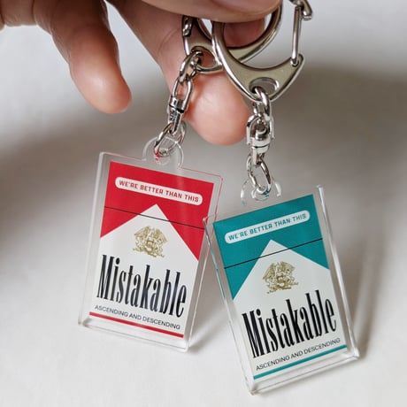 DONATION（寄付2,000円）→アクリルキーホルダー：MISTAKABLE（レッド）