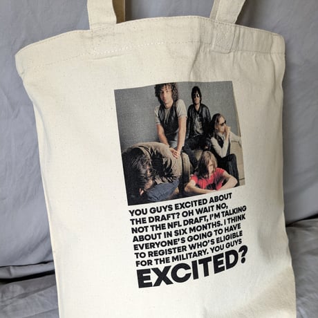 DONATION（寄付5,000円）→EXCITED？トートバッグ photo by ジョディ浅野（ナチュラル）