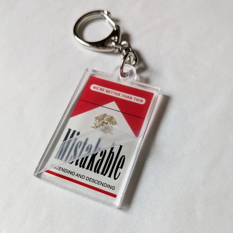 DONATION（寄付2,000円）→アクリルキーホルダー：MISTAKABLE（レッド）