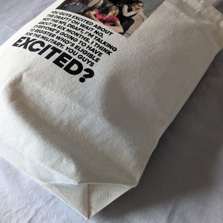 DONATION（寄付5,000円）→EXCITED？トートバッグ photo by ジョディ浅野（ナチュラル）