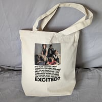 DONATION（寄付5,000円）→EXCITED？トートバッグ photo by ジョディ浅野（ナチュラル）