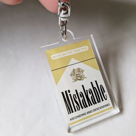 DONATION（寄付2,000円）→アクリルキーホルダー：MISTAKABLE（ゴールド）