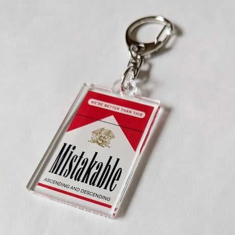 DONATION（寄付2,000円）→アクリルキーホルダー：MISTAKABLE（レッド）