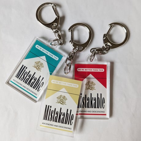 DONATION（寄付2,000円）→アクリルキーホルダー：MISTAKABLE（ゴールド）
