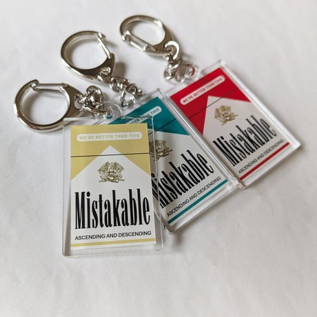 DONATION（寄付2,000円）→アクリルキーホルダー：MISTAKABLE（ゴールド）