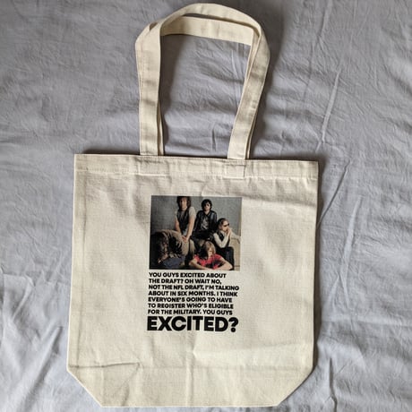 DONATION（寄付5,000円）→EXCITED？トートバッグ photo by ジョディ浅野（ナチュラル）