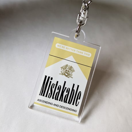 DONATION（寄付2,000円）→アクリルキーホルダー：MISTAKABLE（ゴールド）