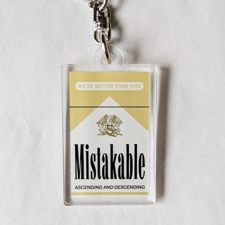 DONATION（寄付2,000円）→アクリルキーホルダー：MISTAKABLE（ゴールド）