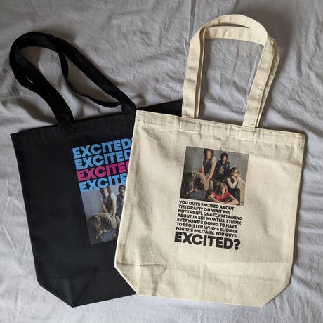 DONATION（寄付5,000円）→EXCITED？トートバッグ photo by ジョディ浅野（ナチュラル）