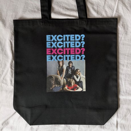 DONATION（寄付6,000円）→EXCITED？トートバッグ photo by ジョディ浅野（ブラック）