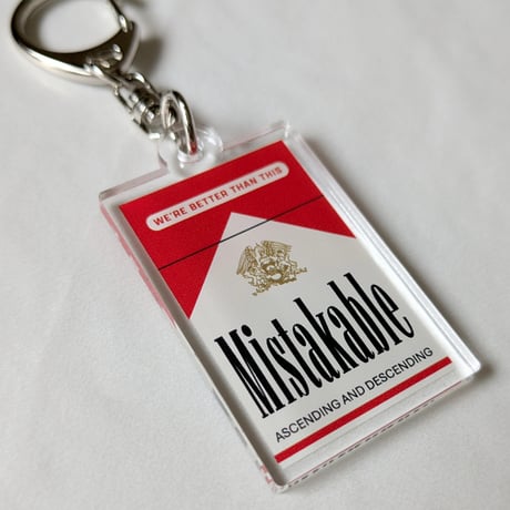 DONATION（寄付2,000円）→アクリルキーホルダー：MISTAKABLE（レッド）