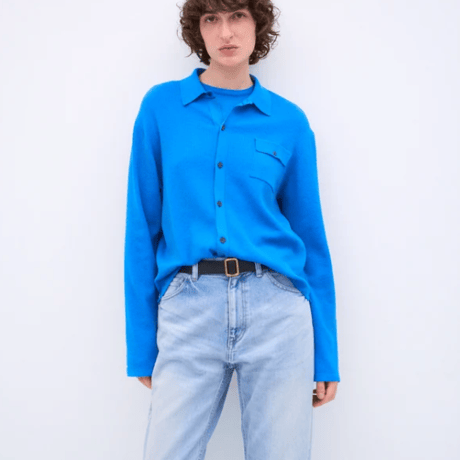 ATON   WOOL MINI RING | POLO CARDIGAN