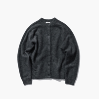 ATON    ROYAL CASHMERE FUR | CREW NECK CARDIGAN