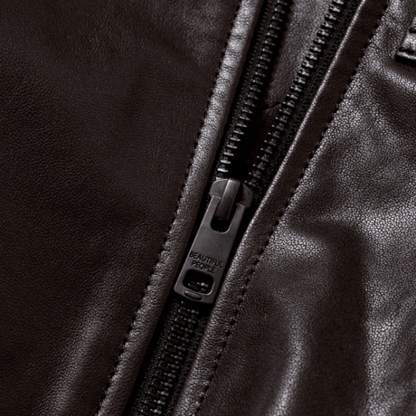 beautiful people    light lamb leather fanshape MA-1blouson