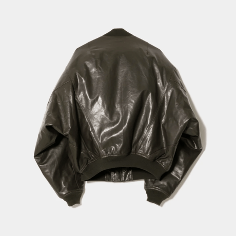 beautiful people    light lamb leather fanshape MA-1blouson