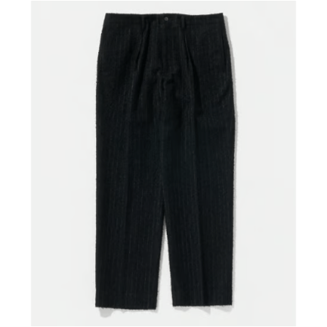 POLYPLOID 　　 TUCK SUIT PANTS C BLACK STRIPE