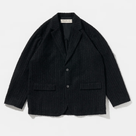 POLYPLOID  　　TAILORED JACKET C BLACK STRIPE