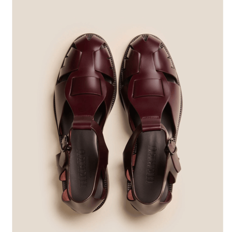 HEREU     PESCA - Fisherman Sandal  バーガンディ