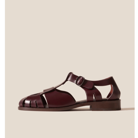 HEREU     PESCA - Fisherman Sandal  バーガンディ