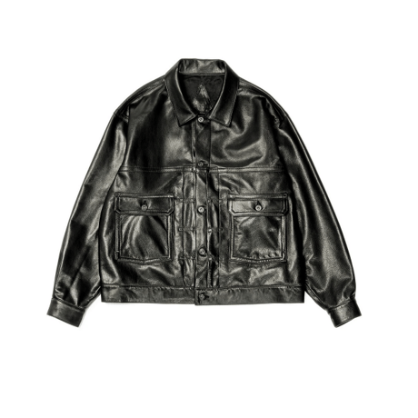 A LEATHER    26FW トラッカージャケット -Black Luxe-
