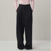 ATON    WOOL TROPICAL | WIDE EASY PANTS