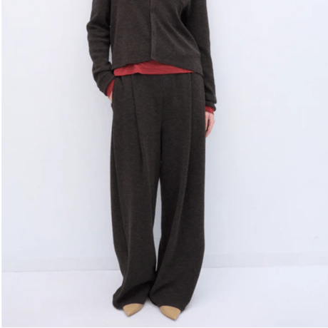 ATON     WOOL MINI RING | WIDE EASY PANTS