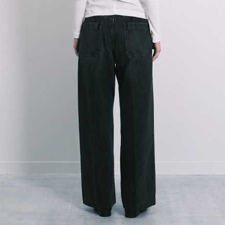 TANAKA  THE WIDE JEAN TROUSERS - PINKY BLACK