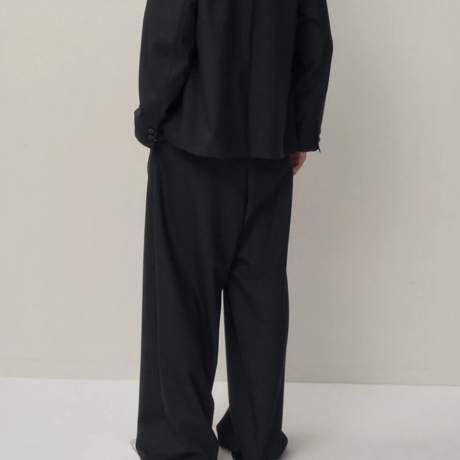 ATON    WOOL TROPICAL | WIDE EASY PANTS