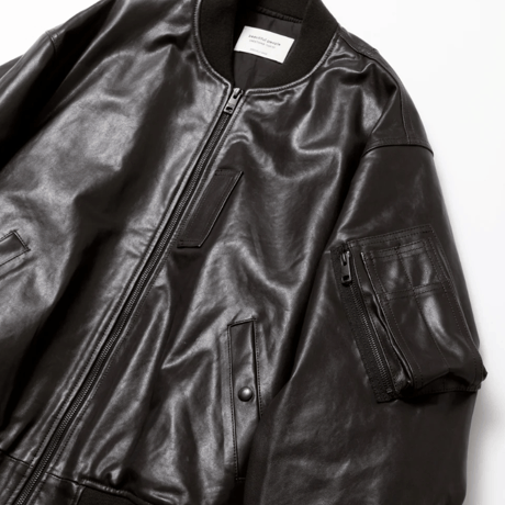 beautiful people    light lamb leather fanshape MA-1blouson