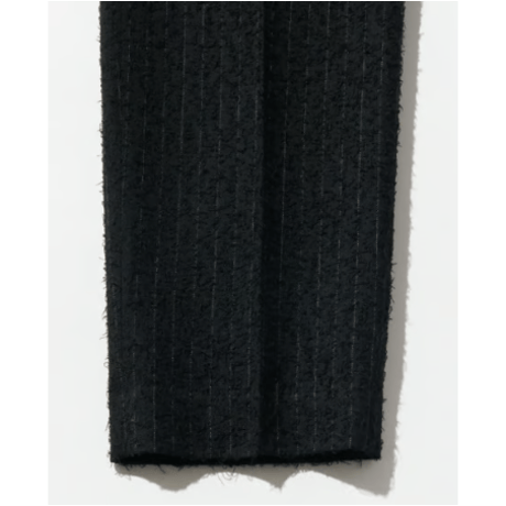 POLYPLOID 　　 TUCK SUIT PANTS C BLACK STRIPE